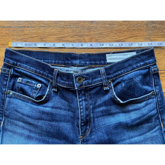 RAG & BONE ‘Jean’ Distressed Cropped Fringe Jeans Women sz 30 - Picture 10 of 14